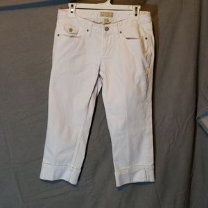 White Denim Capris